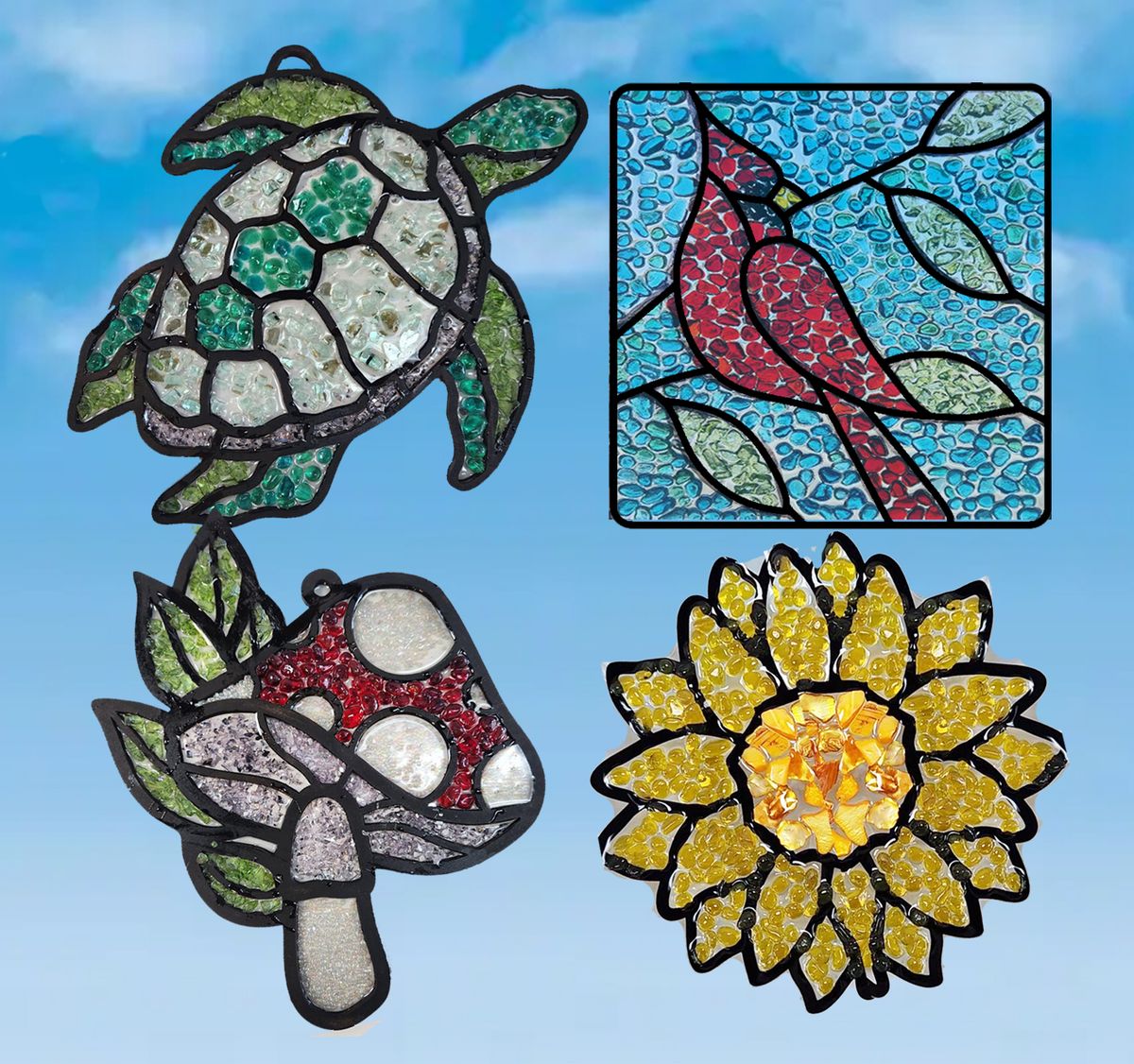 Faux Stained Glass \/ Mosaics - Many Designs to Choose From