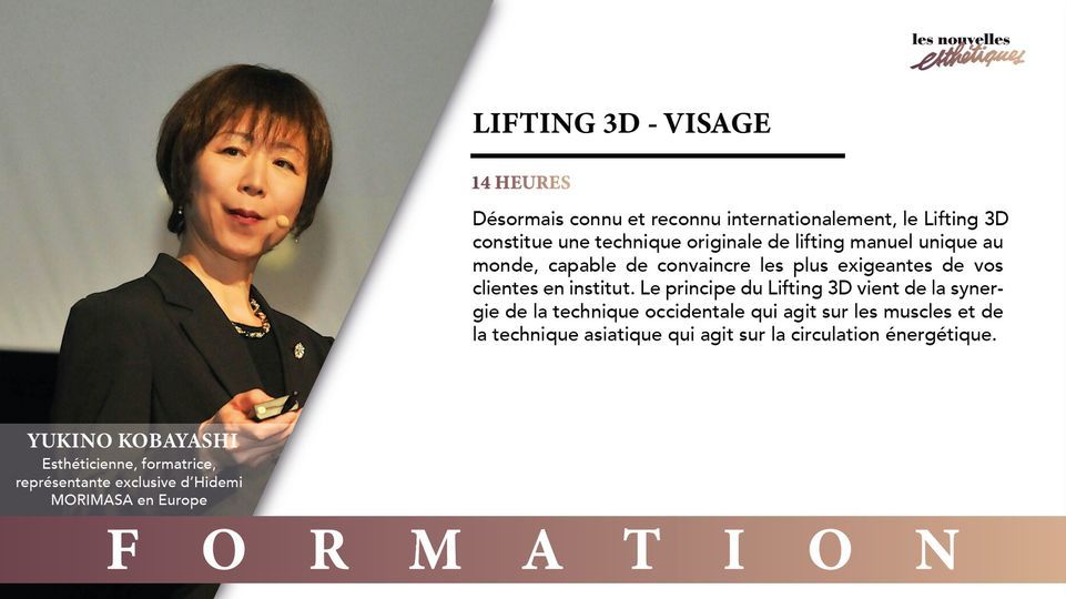Formation > Massage Lifting 3D du visage - 27 et 28 septembre - Paris - Yukino Kobayashi de Garate