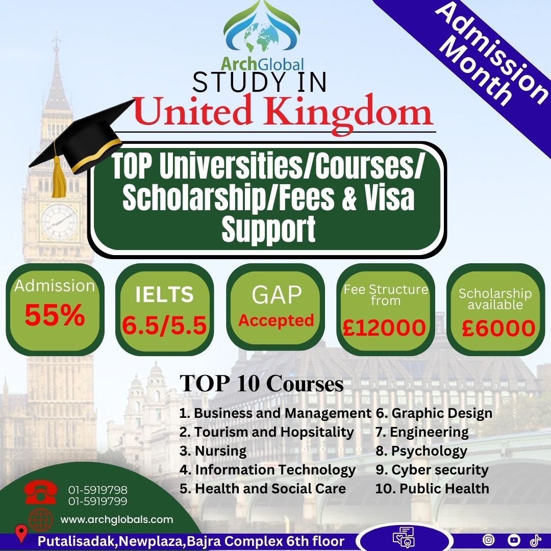 Study in UK- Arch Global Admission Month