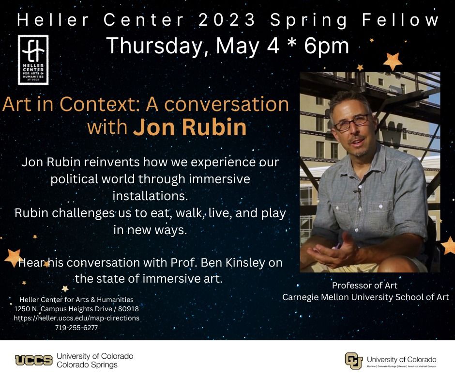 Heller Center Spring 2023 Fellow Series with Jon Rubin