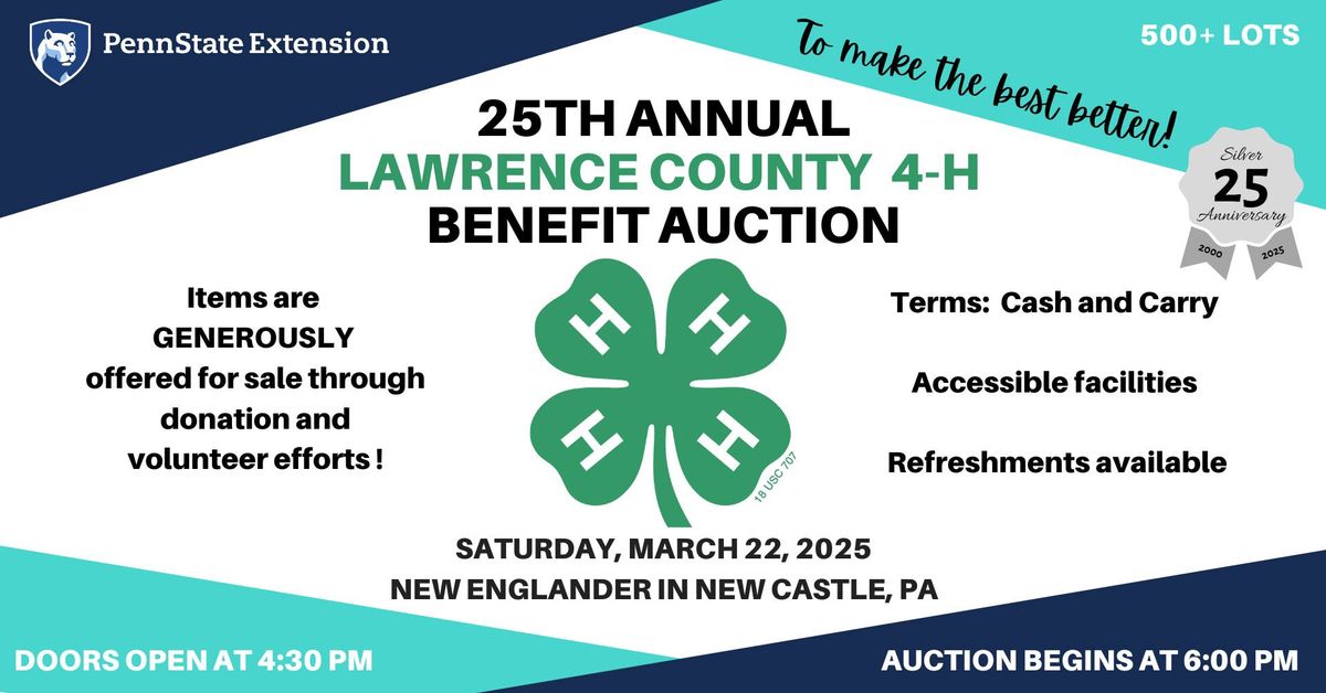 25th Annual Lawrence County 4-H Benefit Auction