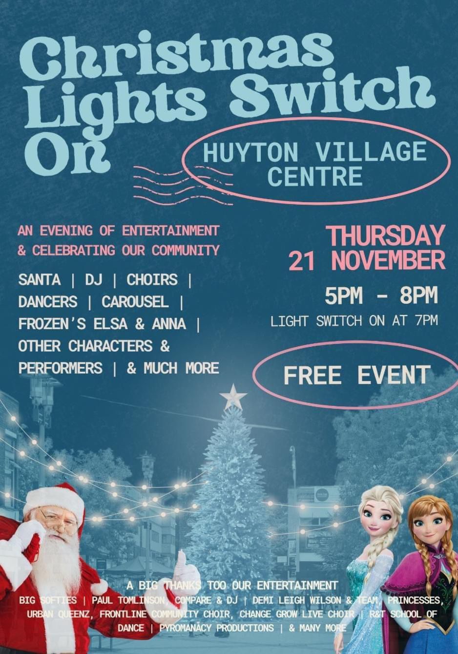 Huyton Village Christmas Light Switch On