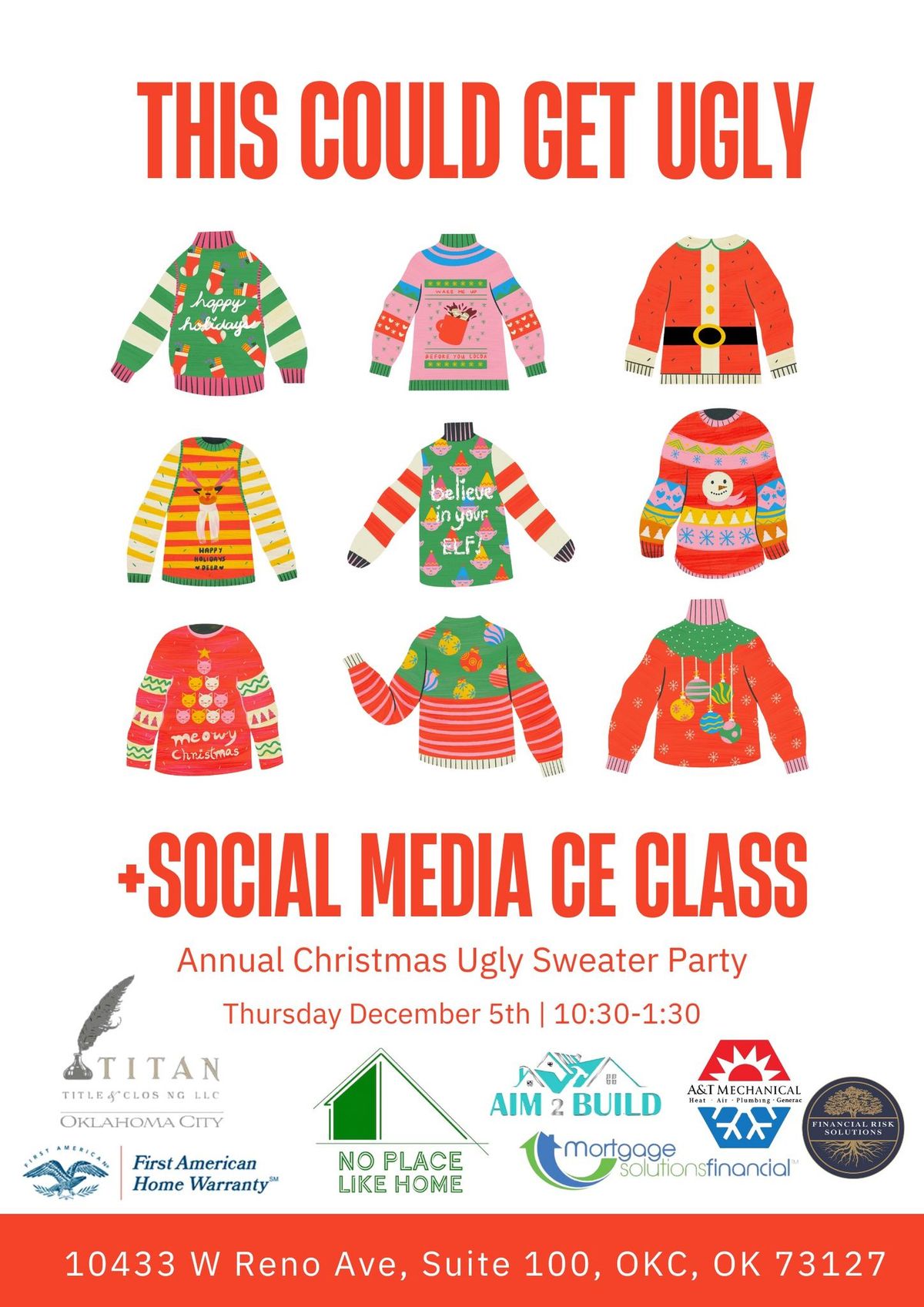 UGLY SWEATER PARTY & SOCIAL MEDIA CE CLASS