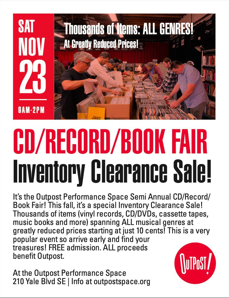 CD\/RECORD\/BOOK FAIR: Inventory Clearance Sale