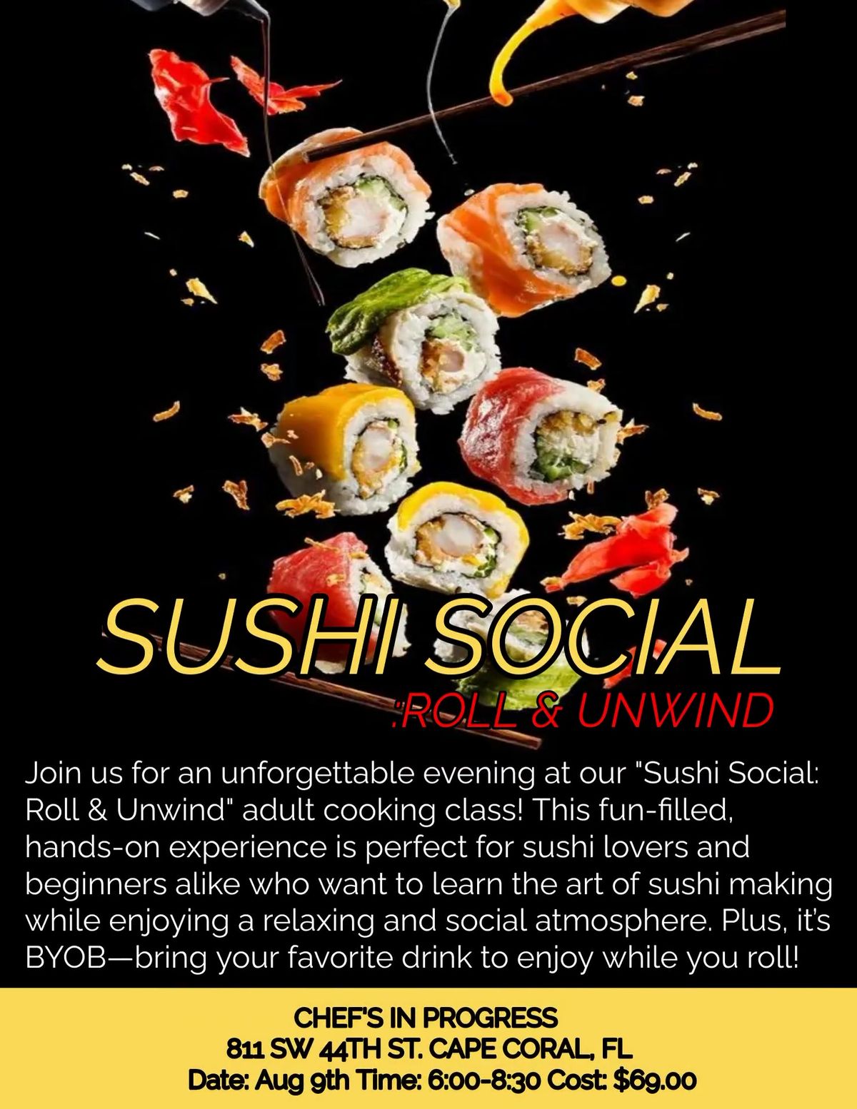 Sushi Social:Roll and Unwind BYOB