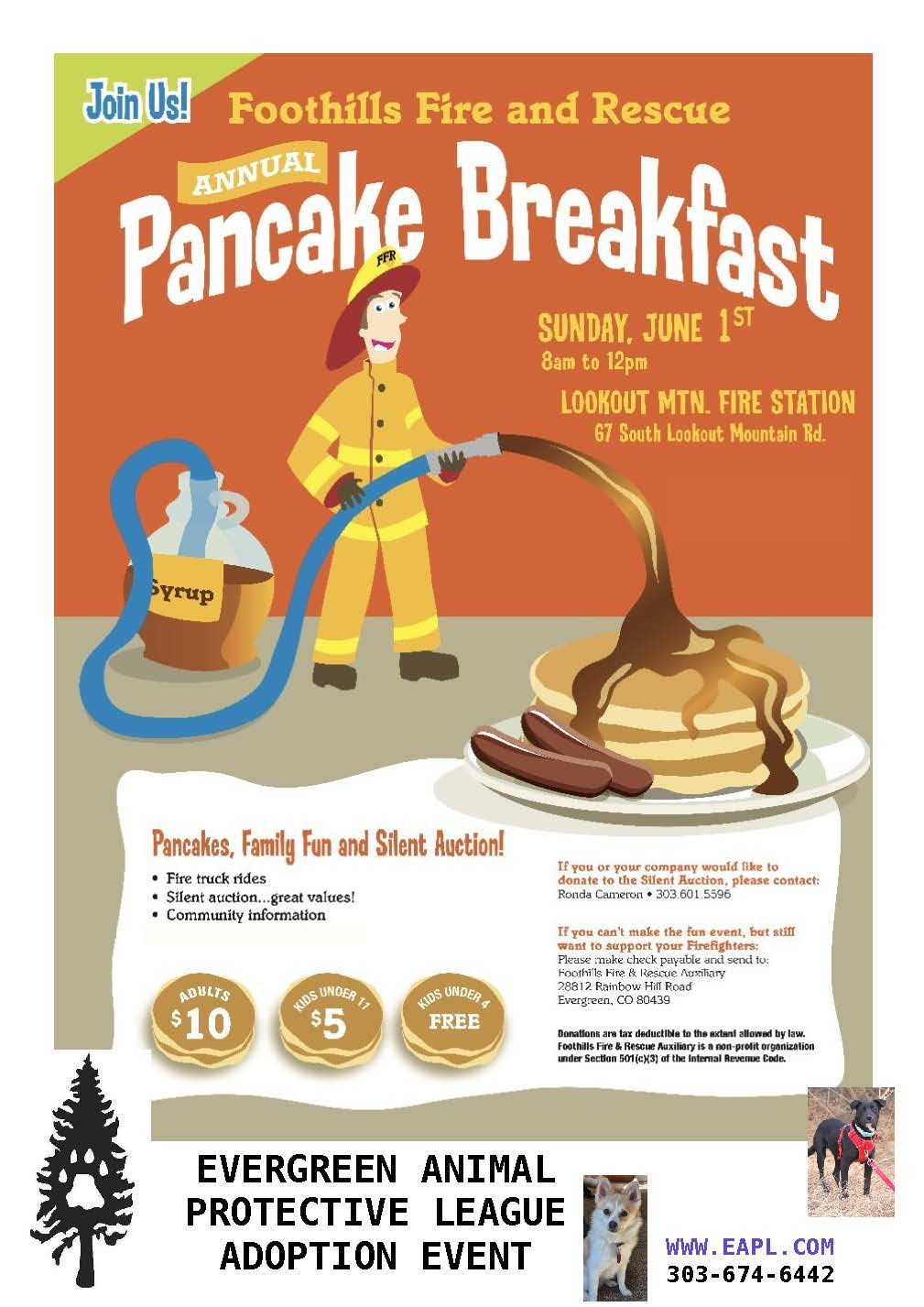 Foothills Fire Pancake Breakfast and EAPL Adoption Event