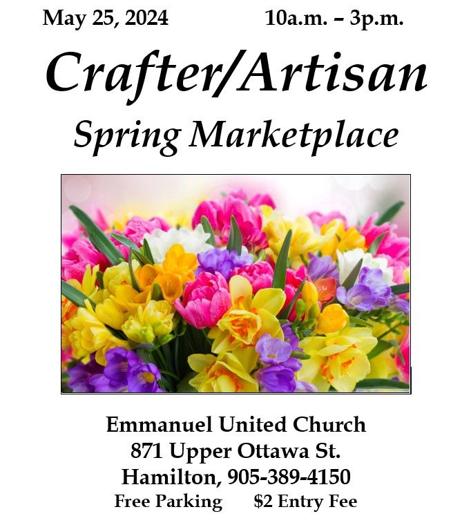 Crafter \/ Artisan Spring Marketplace Cancelled