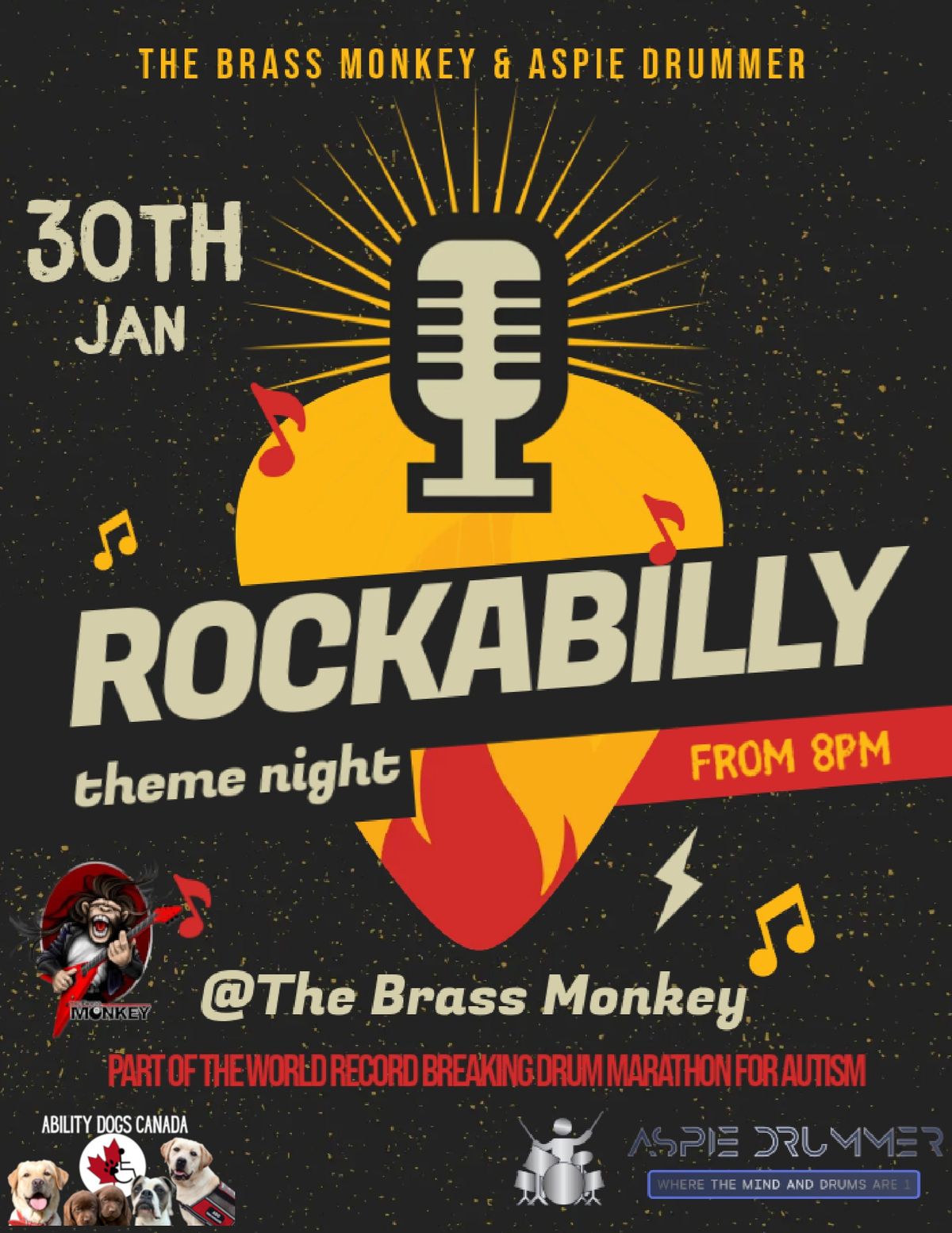 Rockabilly Theme night @ The Brass Monkey for Autism 