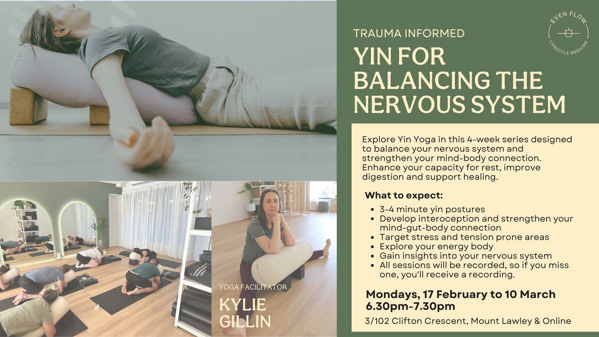 Yin for Balancing the Nervous System - 4 week series 