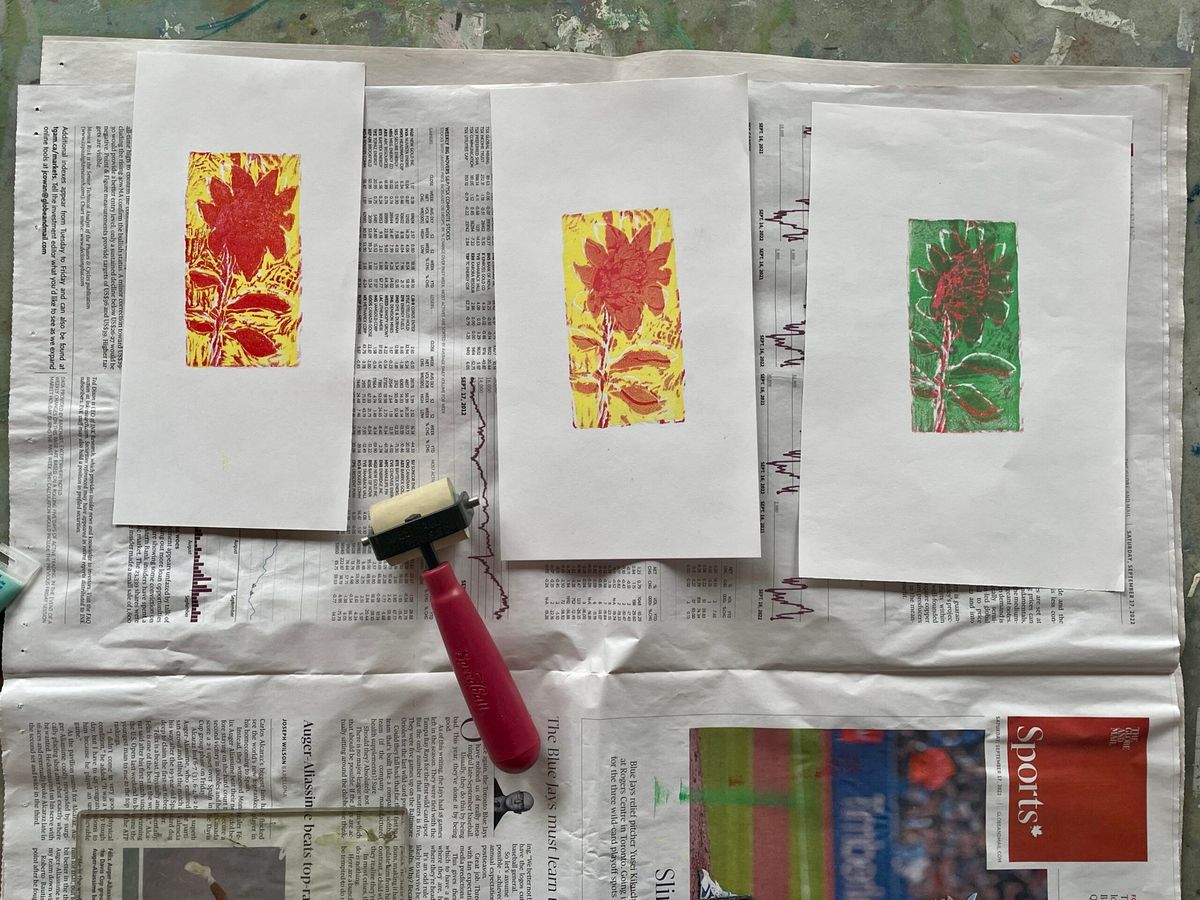 Atelier d\u2019impression en relief \/ Relief Printing Workshop