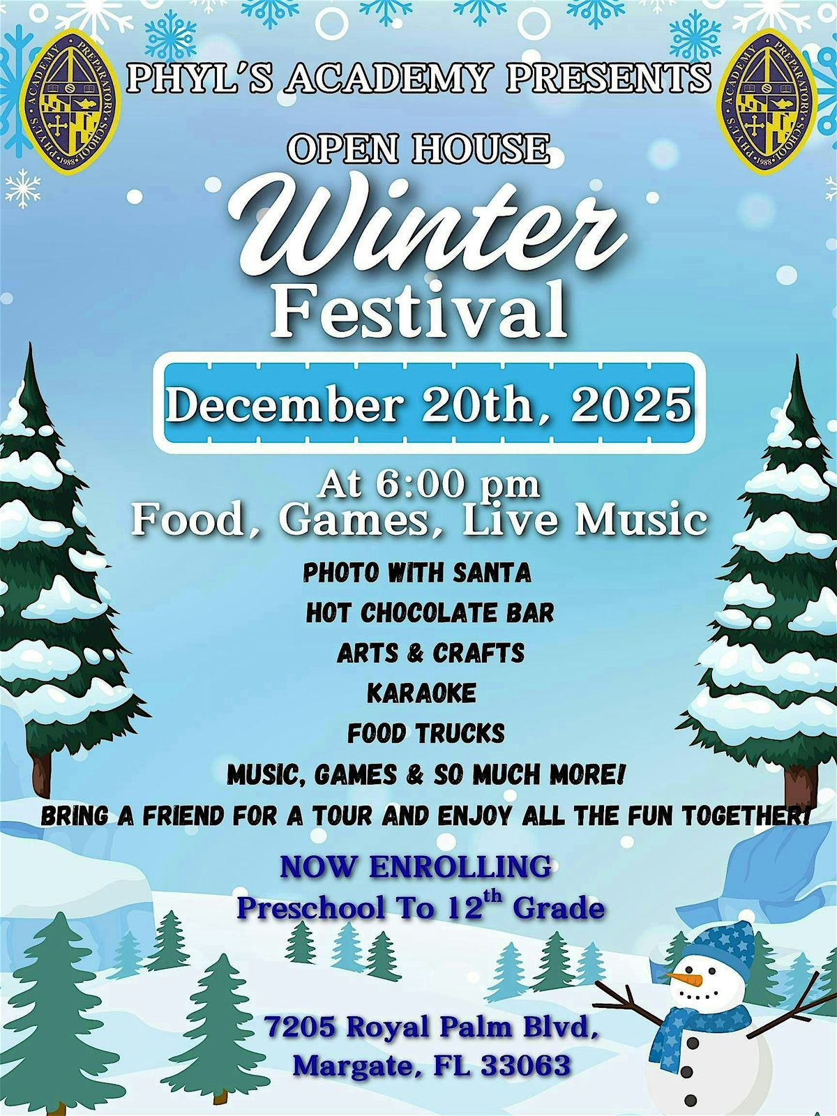 Phyl's Academy Preparatory School Open House Winter Festival