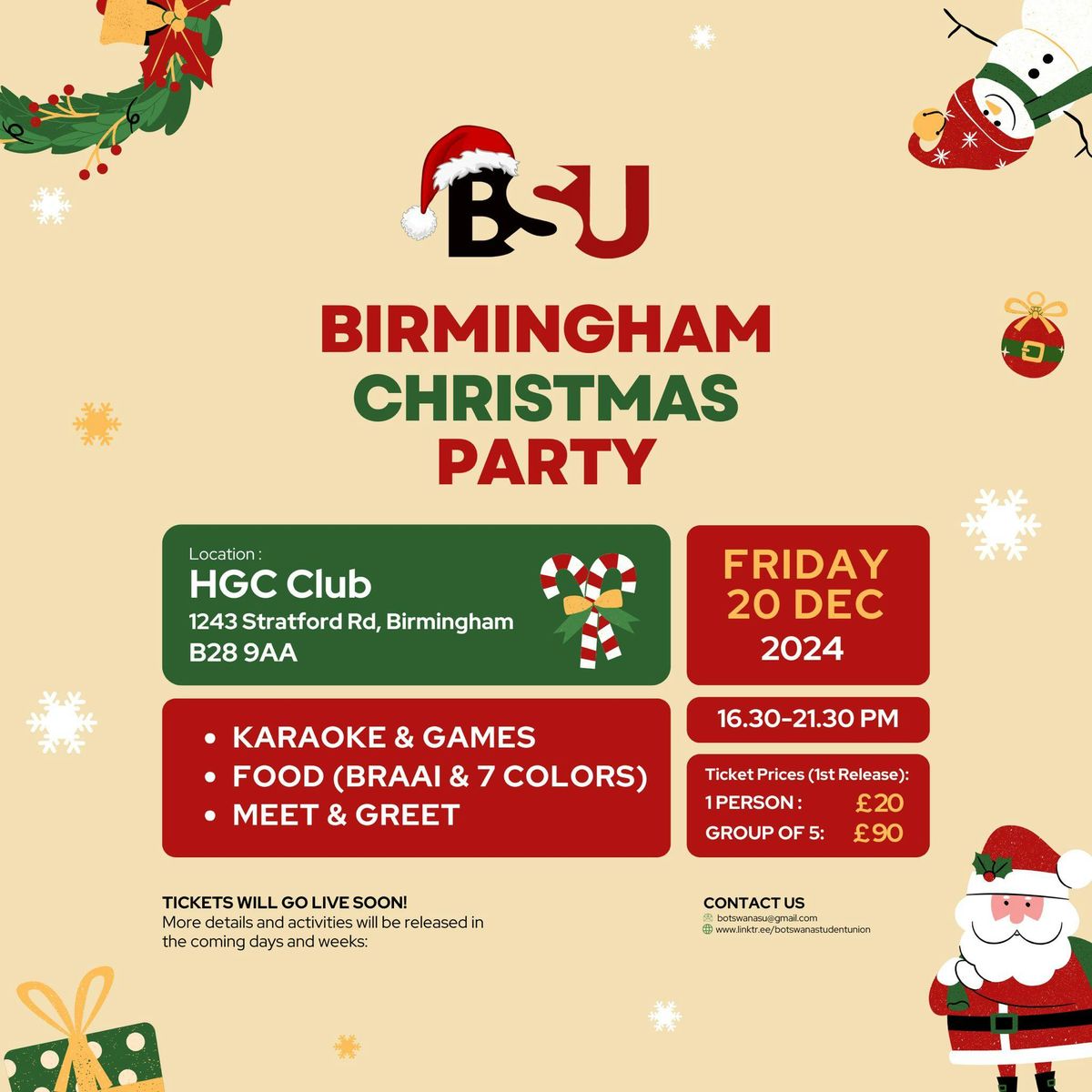 BSU Birmingham Christmas Party 