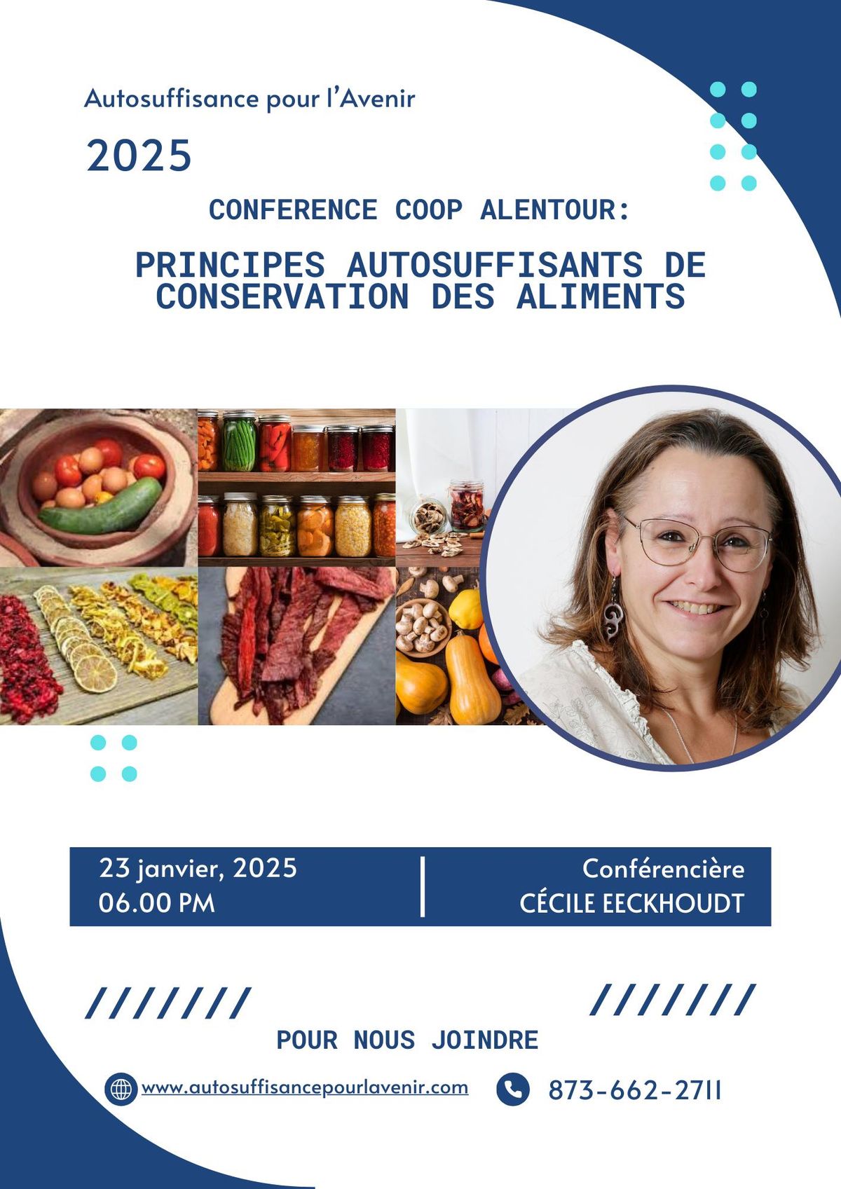 Conf\u00e9rence Principes Autosuffisants de Conservation des Aliments