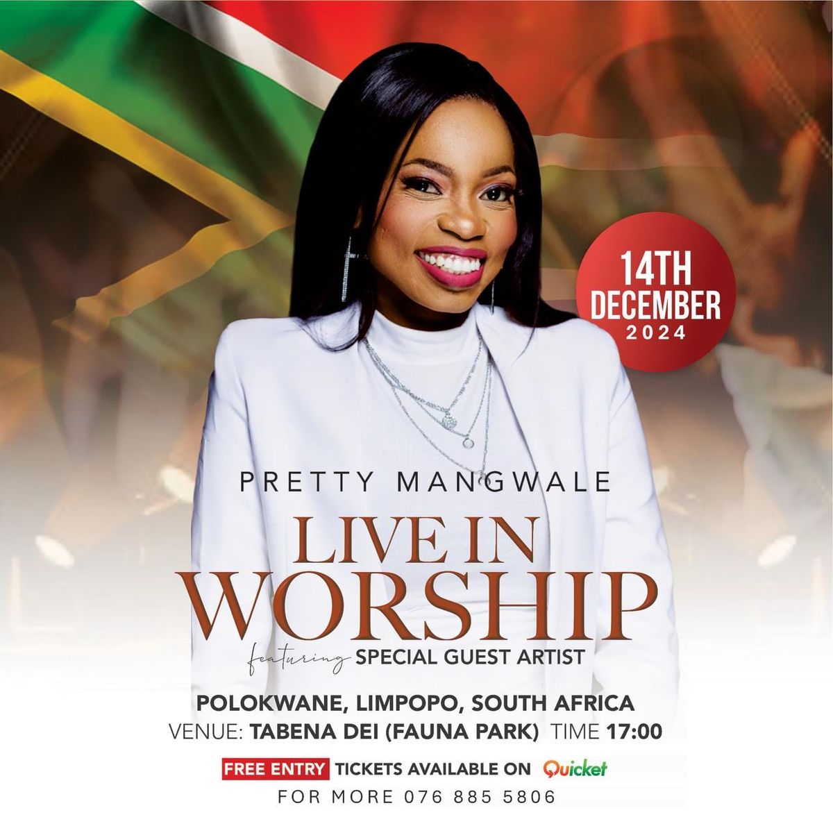 Live in worship with Pretty Mangwale