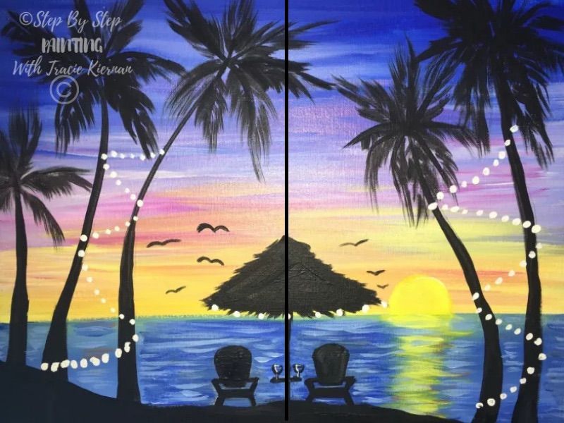 Paint & Sip at Vino Noir-Landscape Sunset