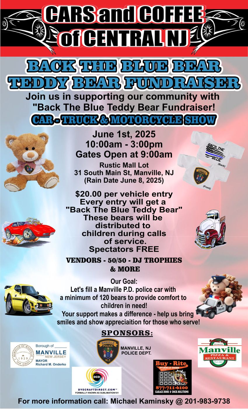 Manville PBA "Back the Blue Bear Car-Truck & Motorcycle Show