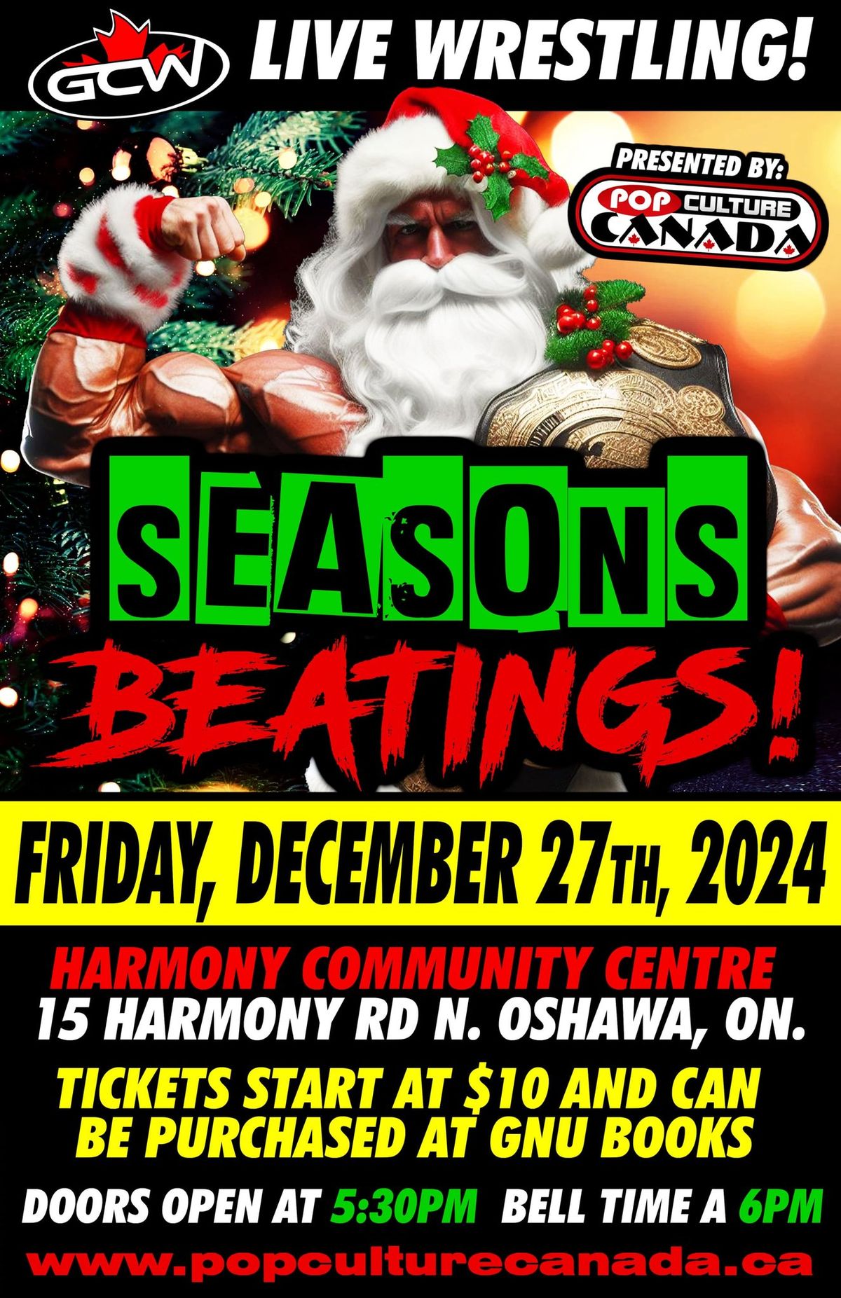 SEASONS BEATINGS : GCW LIVE WRESTLING : DECEMBER 27 2025