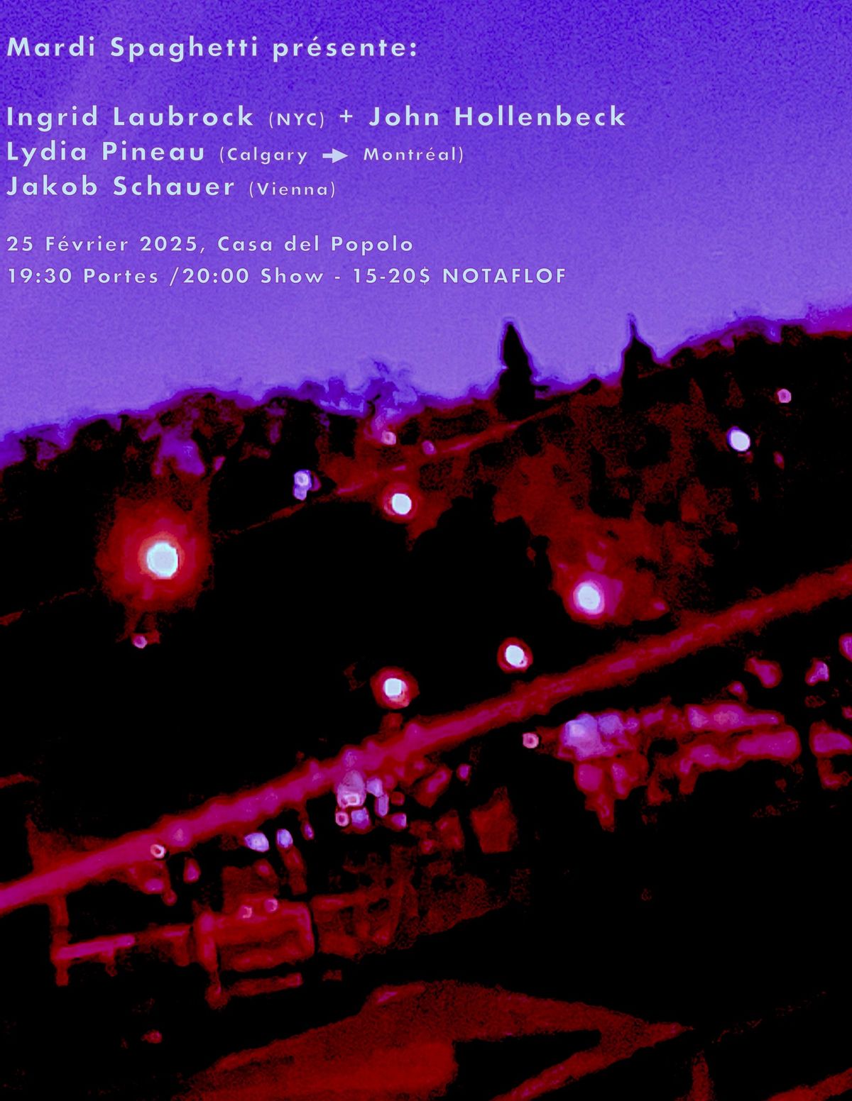 Mardi Spaghetti:Ingrid Laubrock(NYC)+John Hollenbeck\/Lydia Pineau\/Jakob Schauer(Vienna)