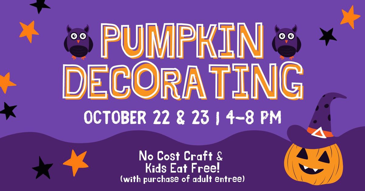 Kids Pumpkin Decorating Events