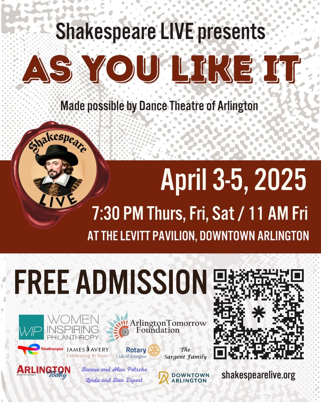 Shakespeare LIVE presents As You Like It! 