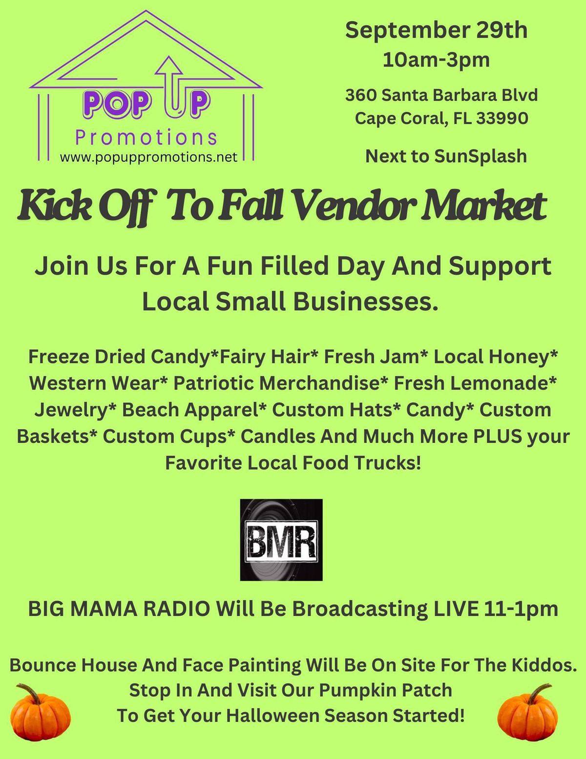 Kick Off To Fall Vendor Market