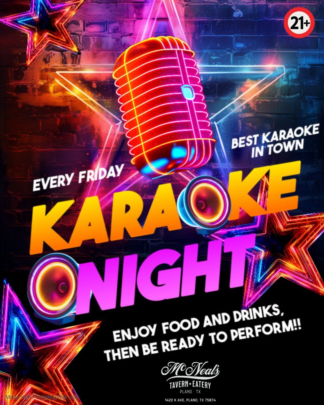 Karaoke Night on Fridays @ McNeal's Plano