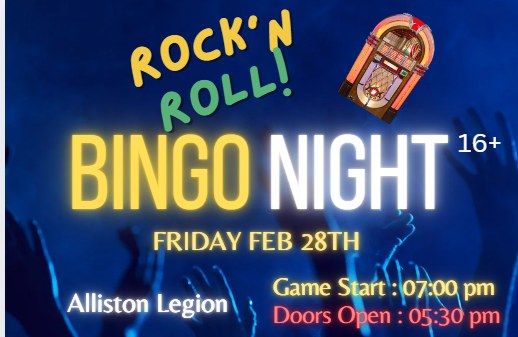 Rock 'N Roll Bingo Building Fundraiser