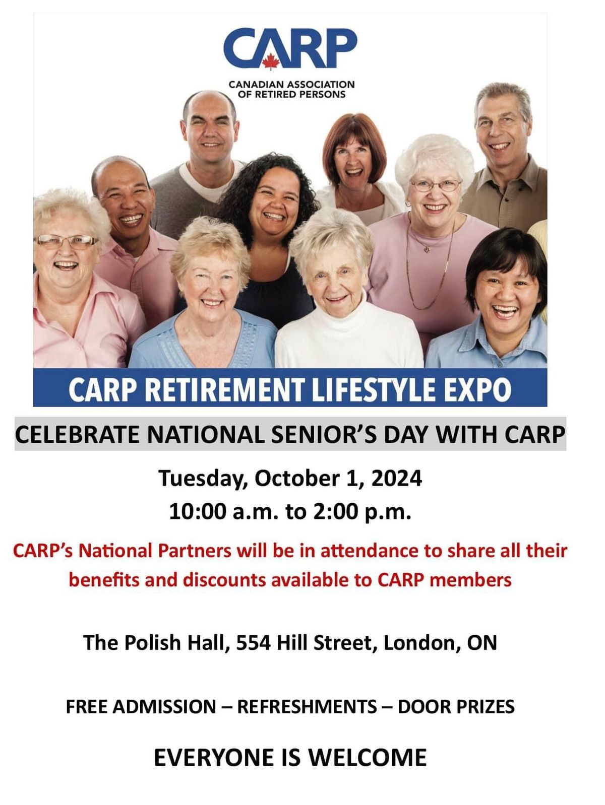 Celebrate National Seniors Day With CARP London-St. Thomas 