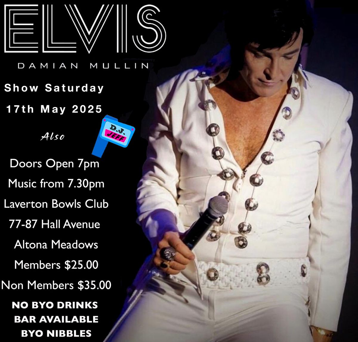 Elvis show featuring Damian Mullin