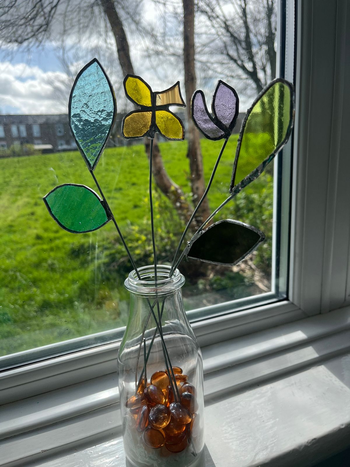 Making a Stained Glass Flower Bouquet