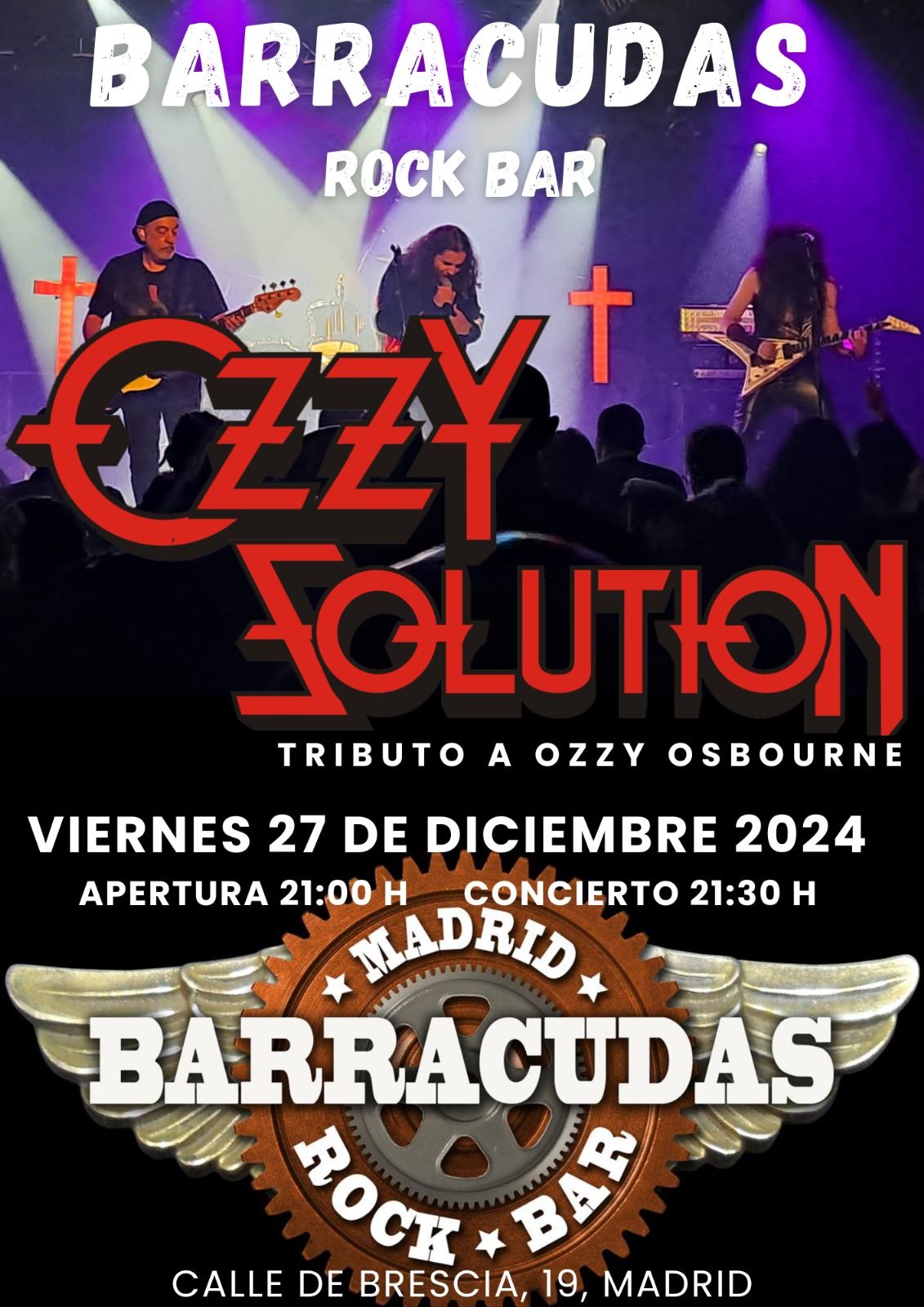 Ozzy Solution en la sala Barrracudas, Madrid.