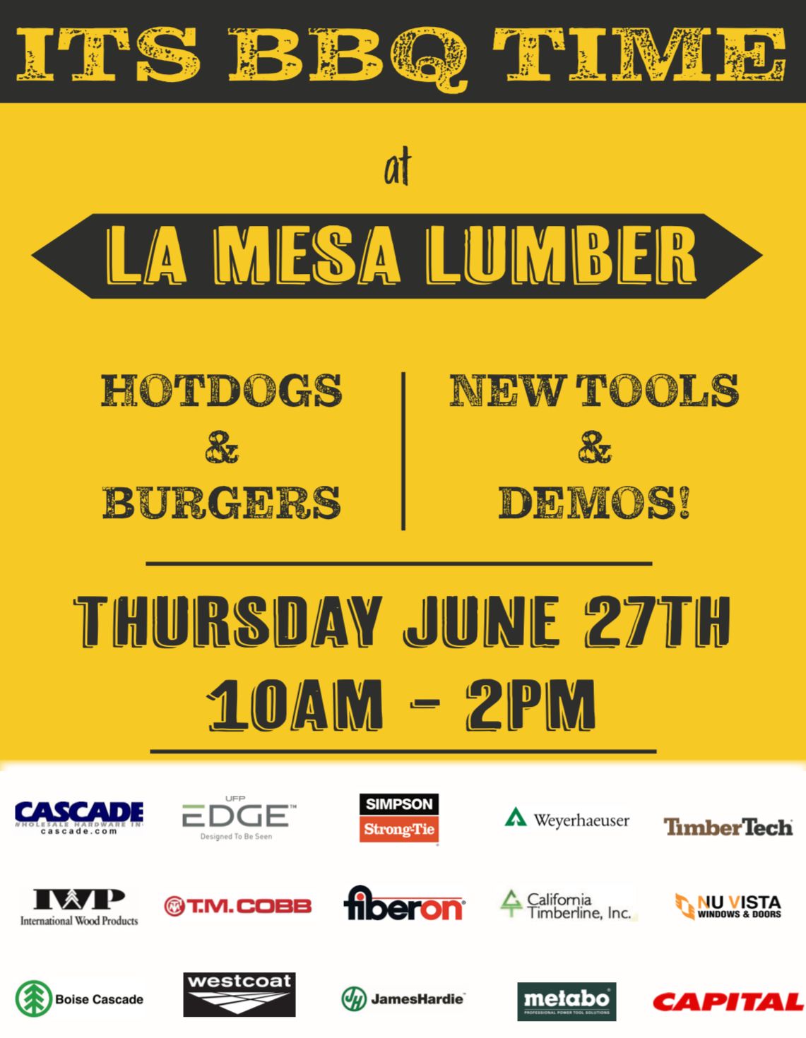 La Mesa Lumber BBQ & Product Showcase
