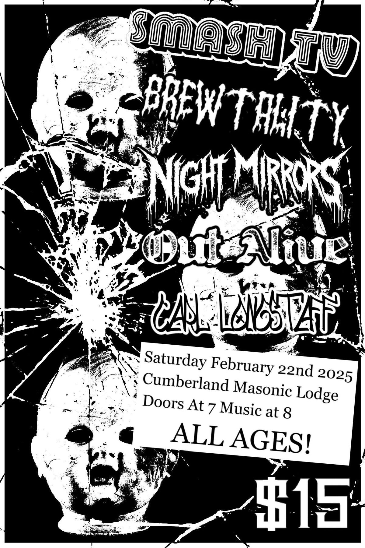 Smash TV with Brewtality , Night Mirrors and guests in Cumberland ALL Ages