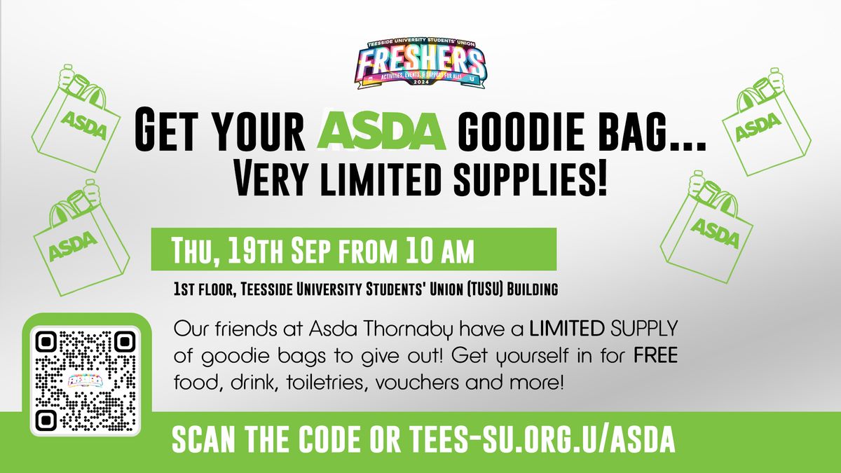 Get your limited edition ASDA goodie bag! Food, drink, toiletries & more