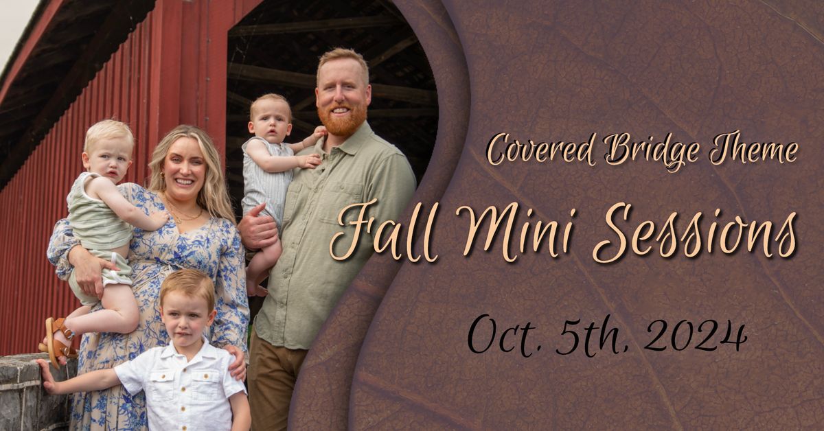 Fall Mini Photo Session | Covered Bridge Theme