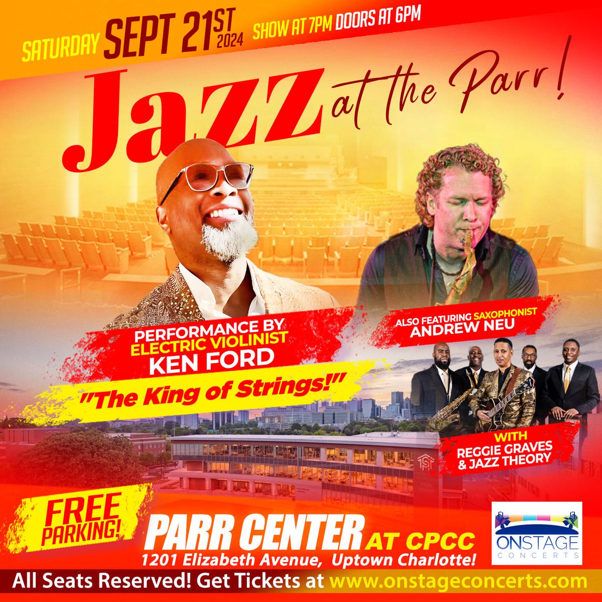 Jazz At The Parr Featuring Violinist Ken Ford !!