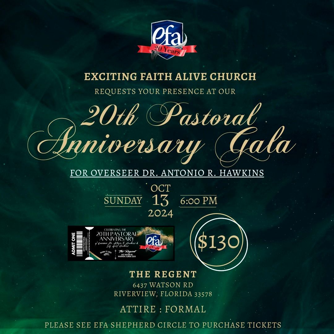 20th Pastoral Anniversary Gala for Overseer, Dr. Antonio Hawkins