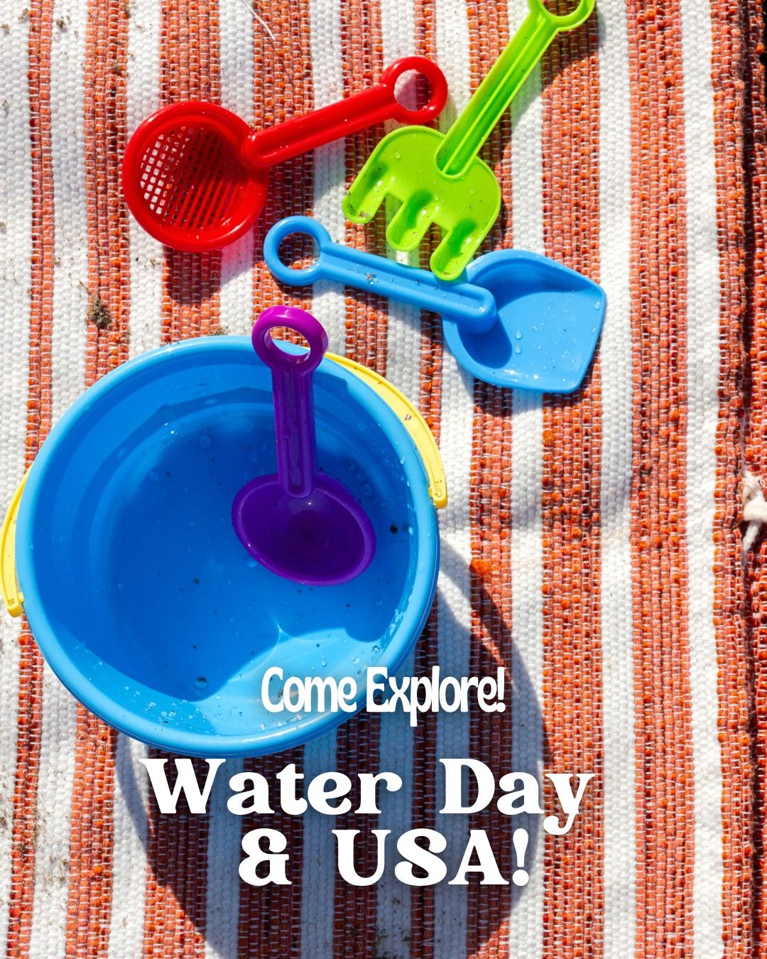 Free Sensory Play: Water Day and USA!