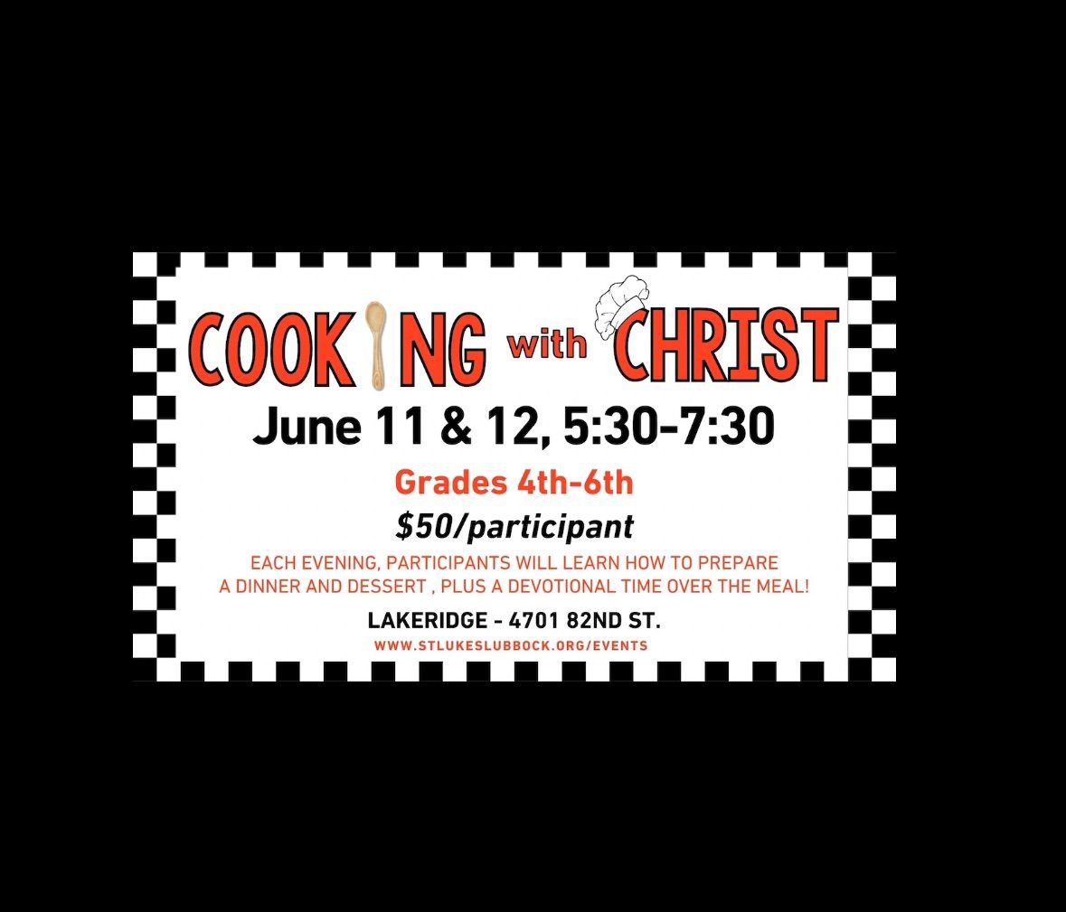 Cooking with Christ Camp