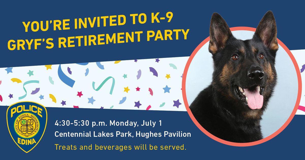 K-9 Gryf's Retirement Party