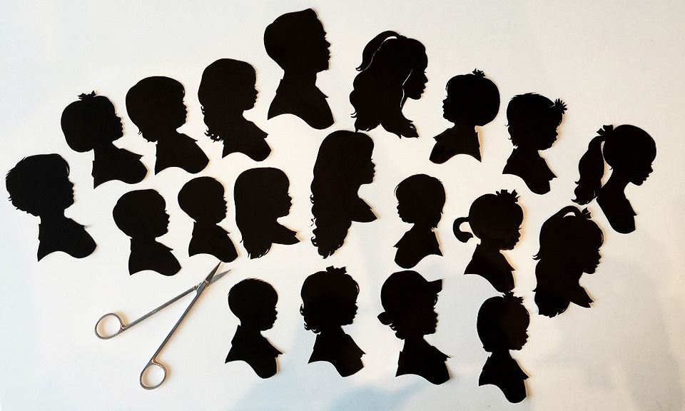 Hand Cut Silhouette Portraits in Hillsboro, OR at Play Street Museum