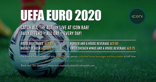 Catch all the EURO 2020 action live at ICON Bar