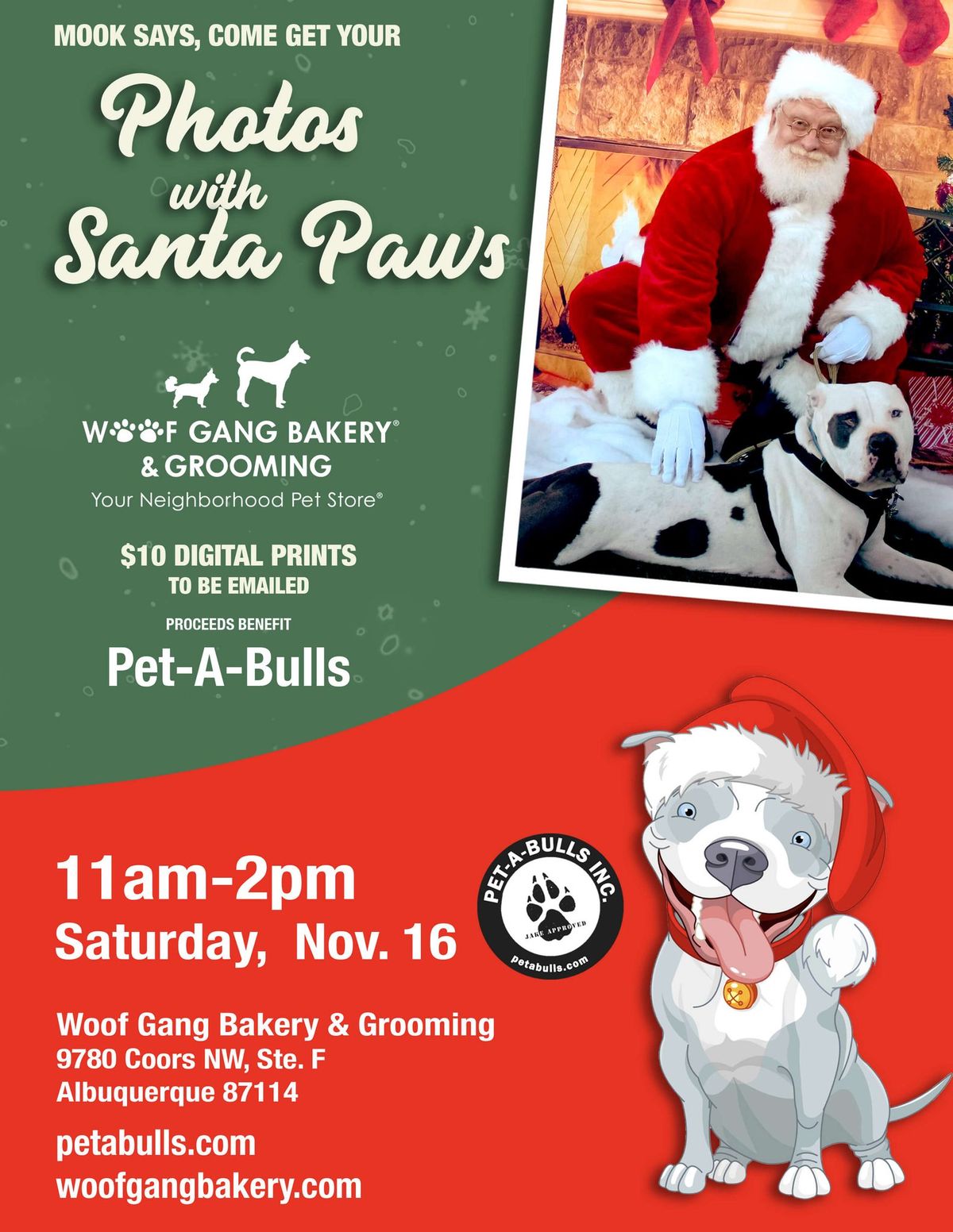 Pet-A-Bulls Santa Paws Photos ! <3