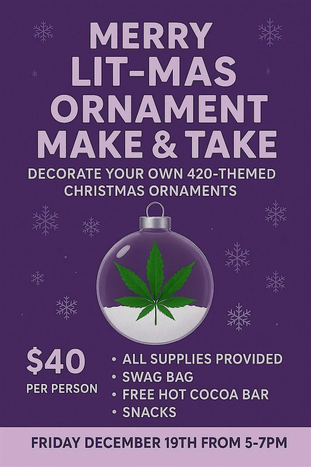 Merry Lit-mas Ornament MAKE and TAKE