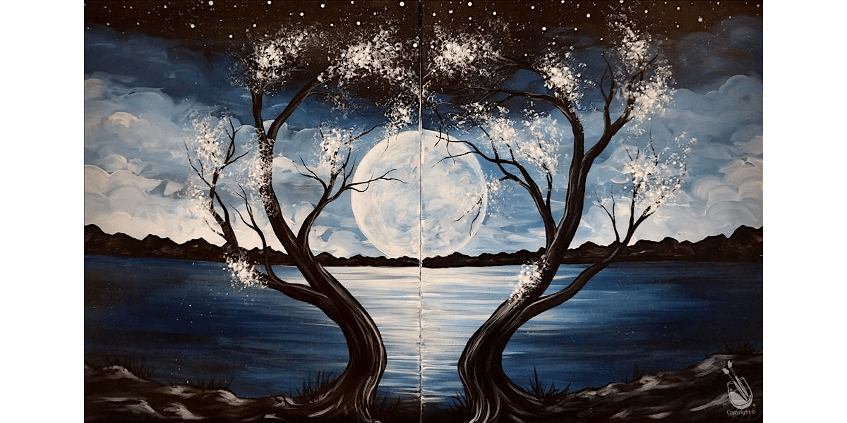 Branches Around the Moonlit Waters - Paint and Sip in Houston | Classpop!\u2122