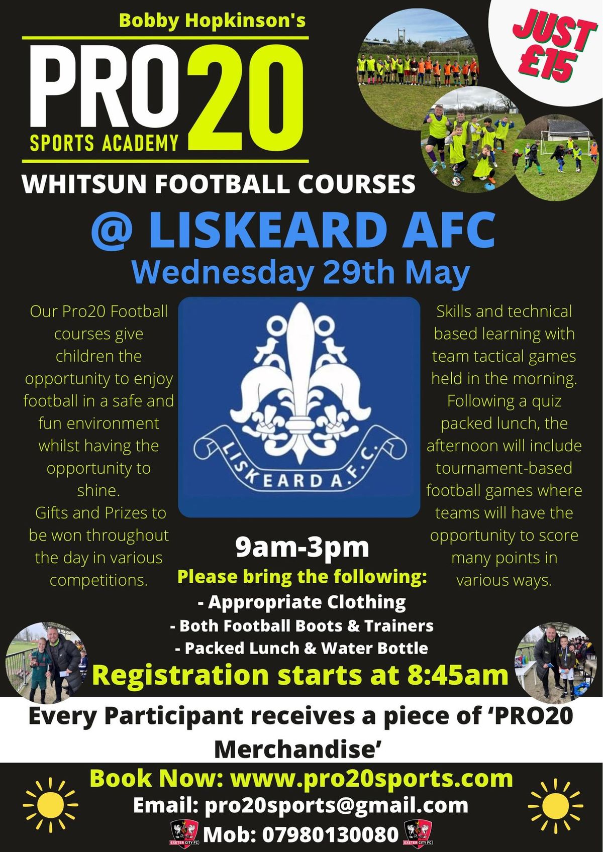 Pro20 Whitsun Football Course at Liskeard AFC