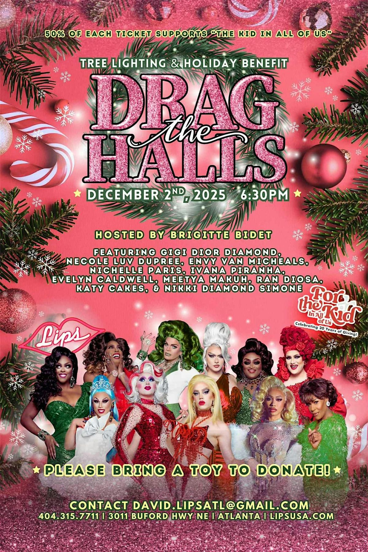 Drag The Halls: Tree Lighting & Holiday Benefit