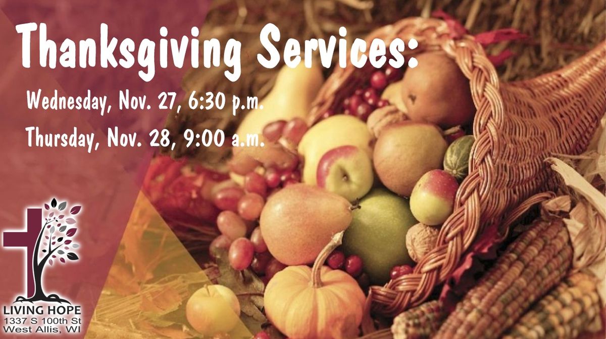 Thanksgiving Worship Services