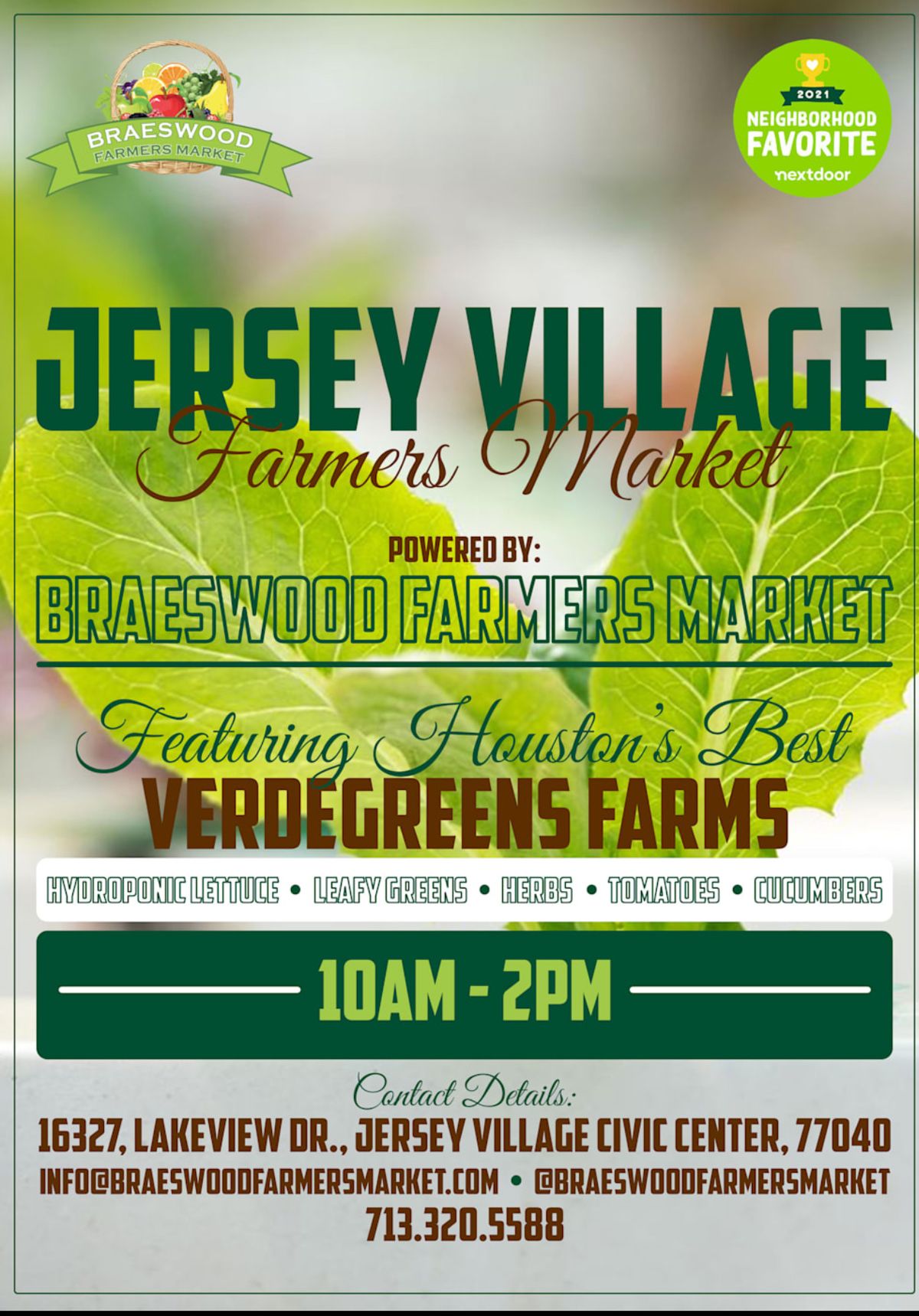 Jersey Village Farmers Market powered by Braeswood Farmers Market