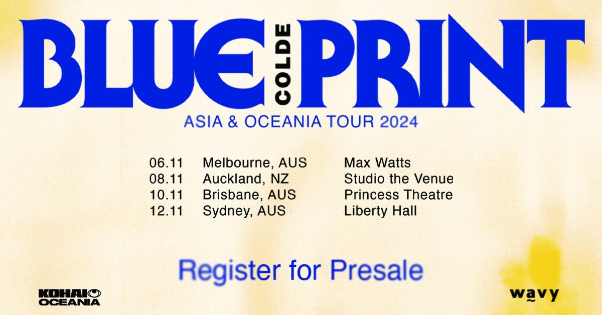 Colde BLUEPRINT Tour Oceania 2024 - Brisbane ALL AGES